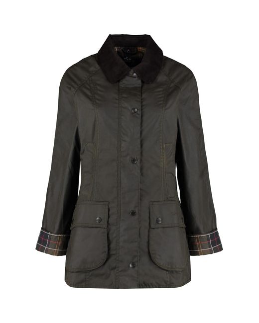 Barbour Black Beadnell Coated Cotton Jacket