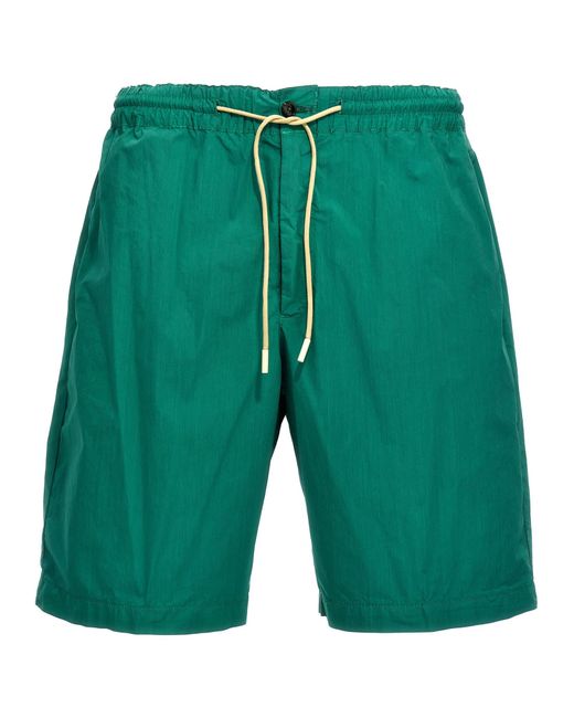 PT01 Green Elastic Shorts for men