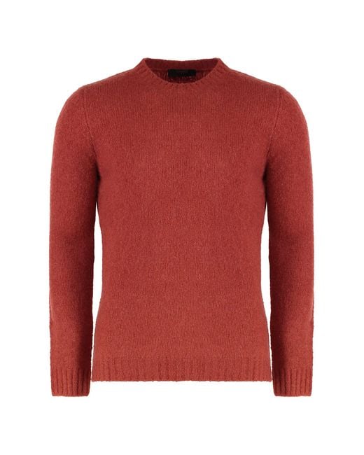 Moorer Red Orvieto Wool And Cashmere Sweater for men