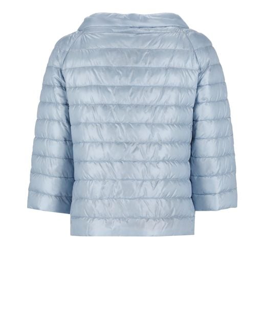 Herno Blue Reversible Padded Cape