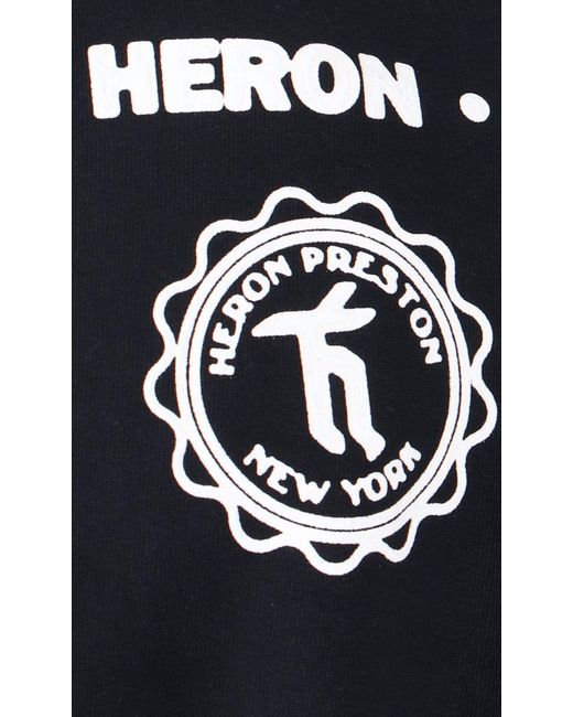 Heron Preston Black Medieval Crew Neck Sweatshirt for men