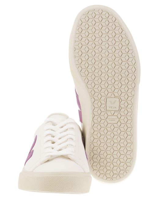 Veja Pink Chromefree Leather Trainers