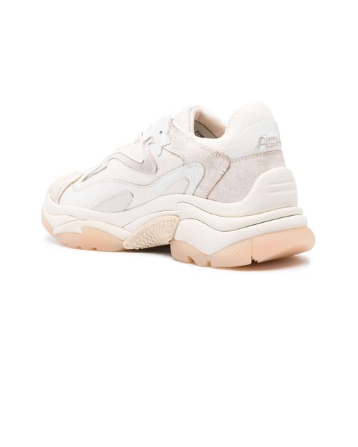 Ash White Cream Suede Sneakers