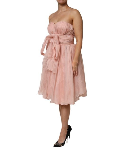 Dolce & Gabbana Pink Silk Chiffon A