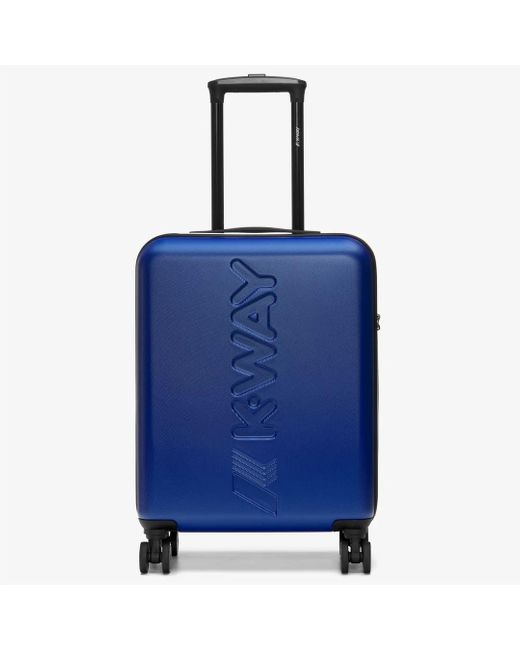 K-Way Blue Trolley Piccolo Con Logo Luggage for men