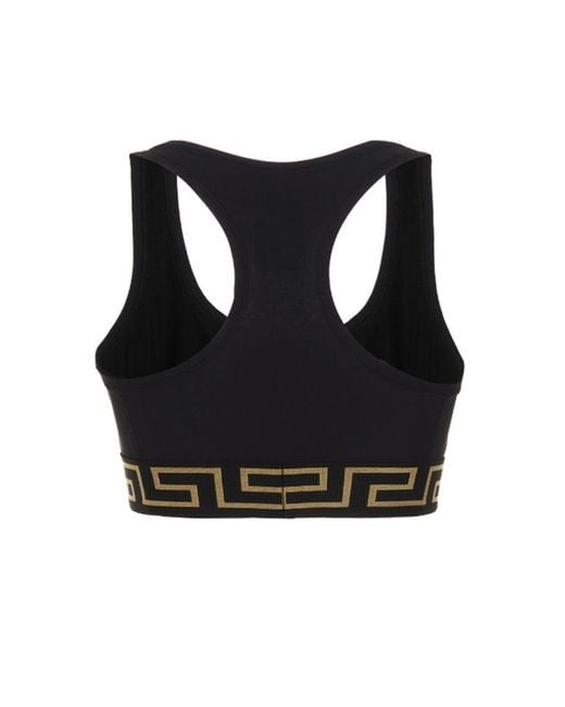 Versace Black Polyamide Sport Bra Clothing