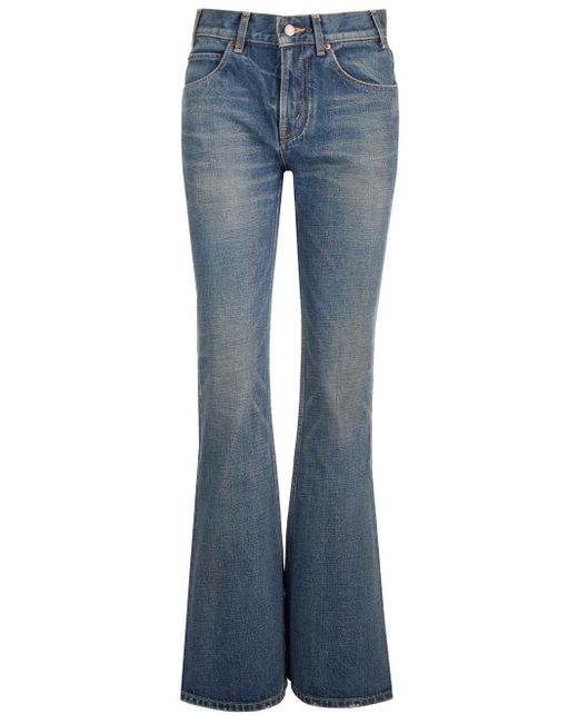 Celine Marco Low-Rise Jeans in Blue | Lyst