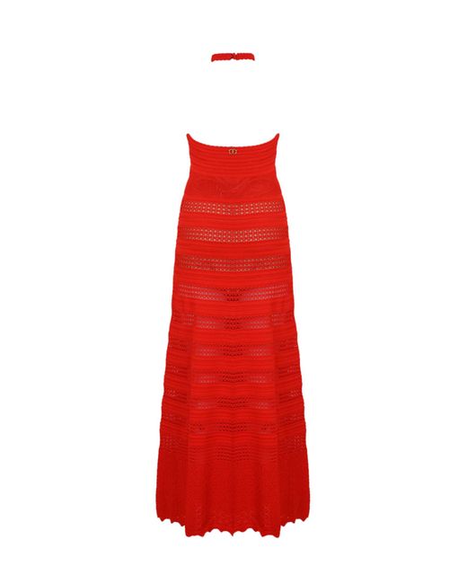 Twin Set Red Long Knitted Dress