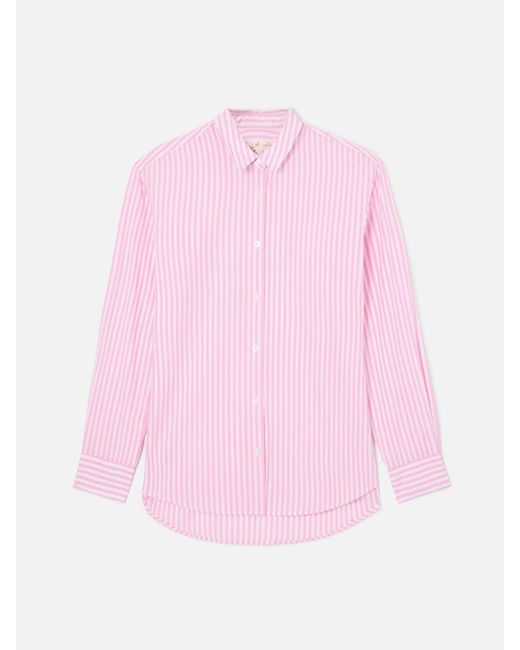 Mc2 Saint Barth Pink Brigitte Striped Shirt With Snoopy Print