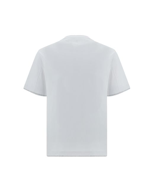 Brunello Cucinelli White T-Shirts for men