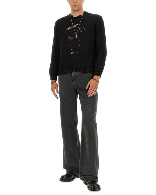 McQueen Gray Baggy Jeans for men