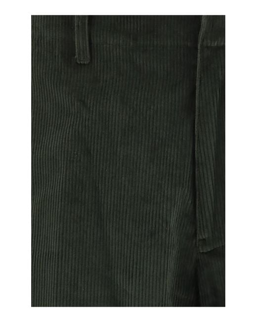 Etro Green Roma Stretch Cotton Corduroy Pants Cotton; Elastane for men