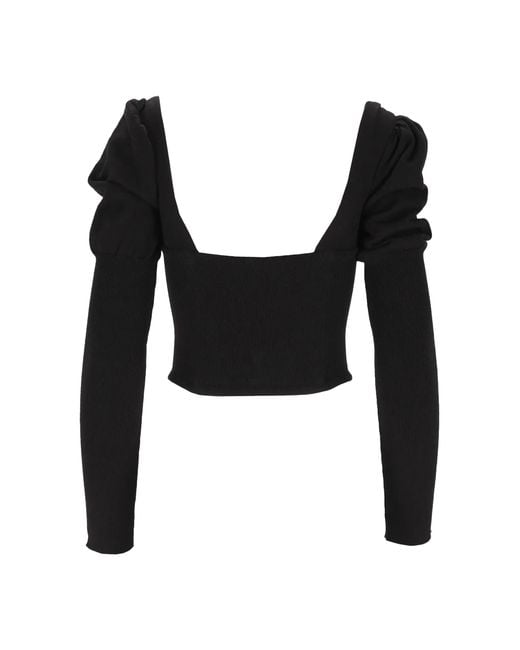 Vivienne Westwood Black Bea Corset Cardigan Silk; Merino Wool Ovis Aries Top
