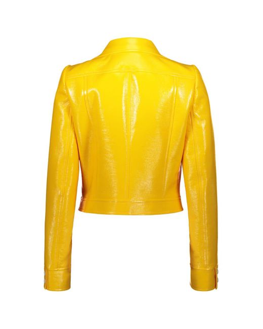 Courreges Yellow Iconic Vinyl Jacket Clothing