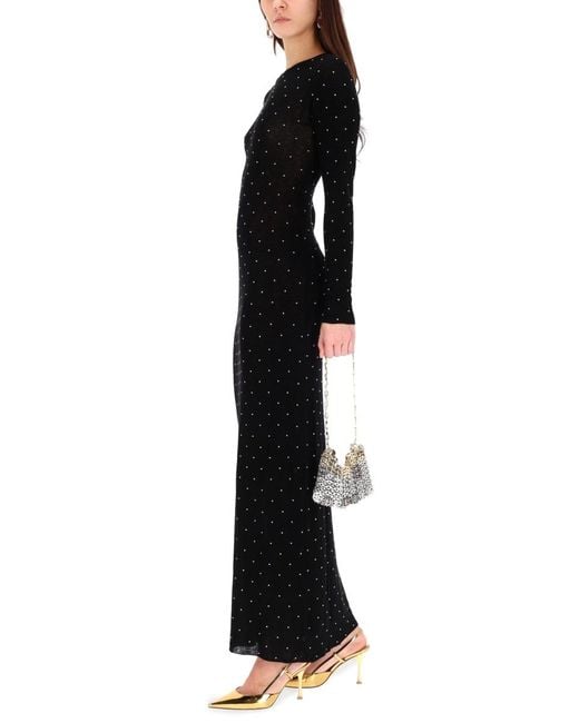 Rabanne Black Second-Skin Effect Long Dress Wool