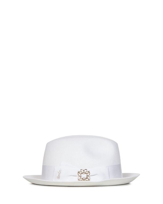 Elie Saab White Borsalino X Nila Hat