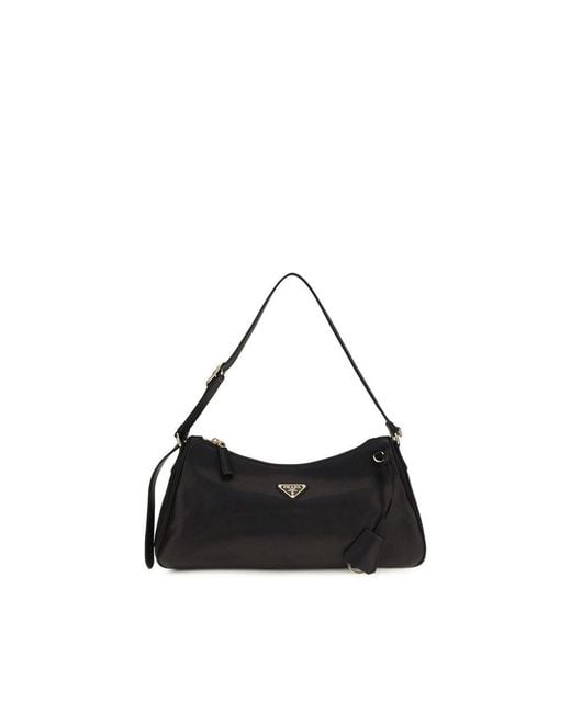 Prada Black Calf Leather Bos Taurus Shoulder Bag