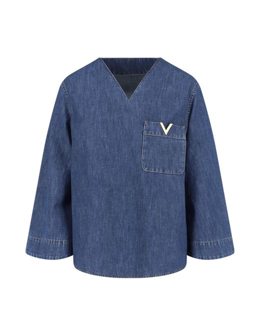Valentino Blue Top Cotton