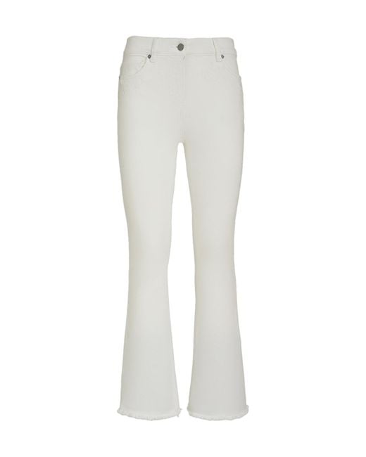 Etro Denim Woman White Flare Jeans With Embroidery - Save 1% | Lyst