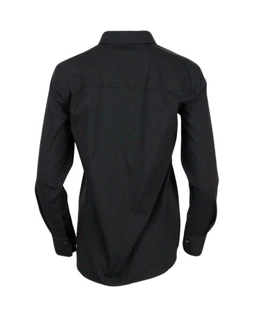 Brunello Cucinelli Black Long-Sleeved Shirt