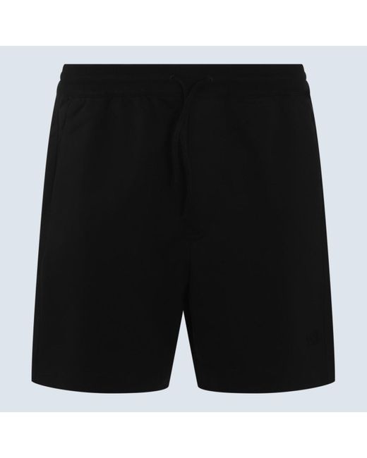 Y-3 Black Cotton Blend Shorts for men