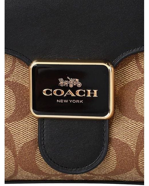 COACH Multicolor Satchel Bag-Khaki Multi/Khaki Coated Canvas/Leather Satchel-Bags