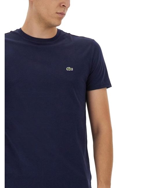 Lacoste Blue T-Shirt With Logo for men