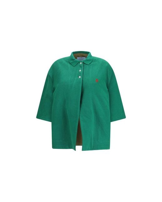 Prada Green Bicolor Polyethylene Biker Jacket