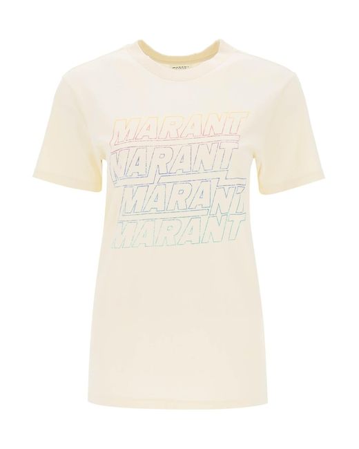 Isabel Marant Natural Isabel Marant Etoile Zoeline T-shirt With Logo Print