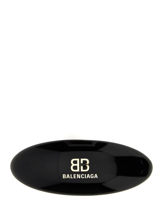 Balenciaga Black Logo Hair Clip