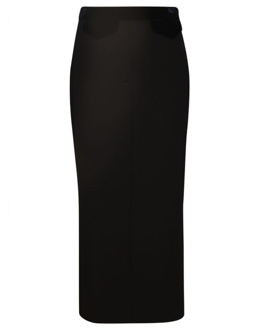 Giorgio Armani Black Long Length Fitted Skirt