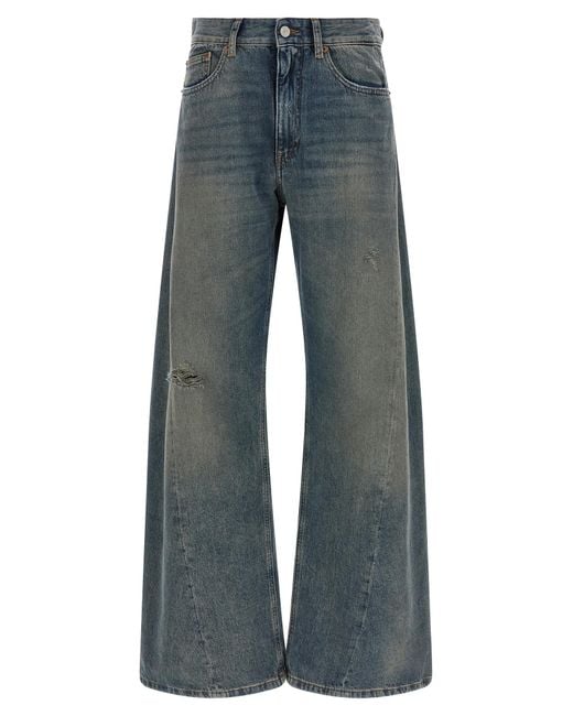 MM6 by Maison Margiela Blue Cotton Jeans Denim Clothing