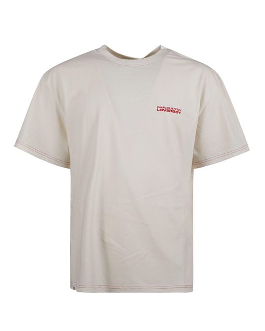 Charles Jeffrey White Logo Print T-Shirt for men