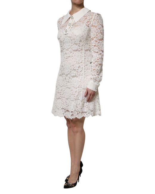 Dolce & Gabbana White Short Dresses