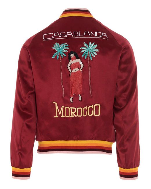 Casablancabrand Graphic Embroidered Bomber Jacket for men