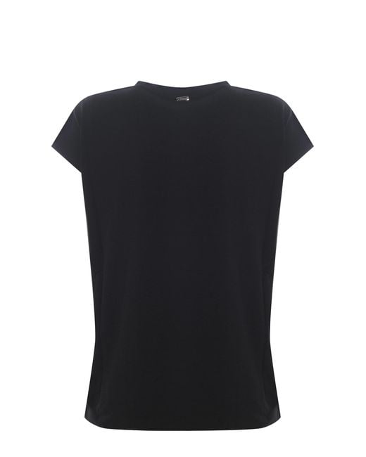 Herno Black T-Shirt Made Of Cotton Jersey