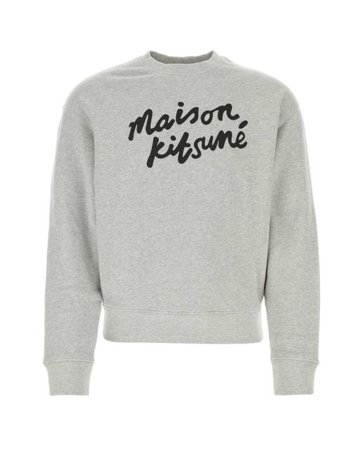 Maison Kitsuné Gray Maison Kitsune Sweatshirts for men