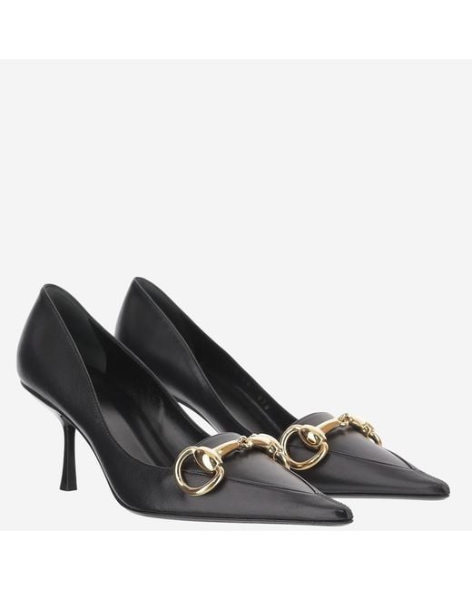 Gucci Gray Leather Pumps Boulevard