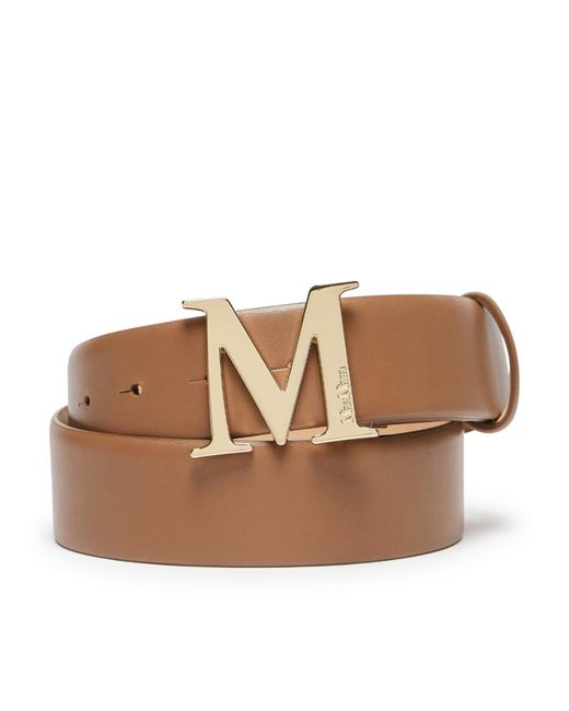 Max Mara Mgraziata40 Belt in Brown | Lyst
