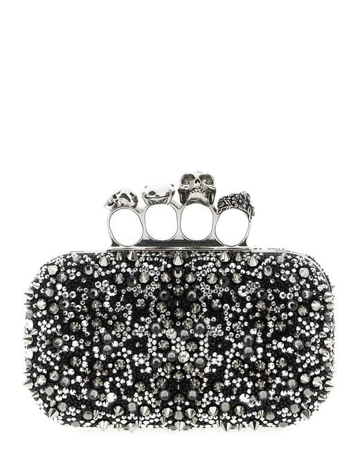Alexander McQueen Black Knuckle Clutch