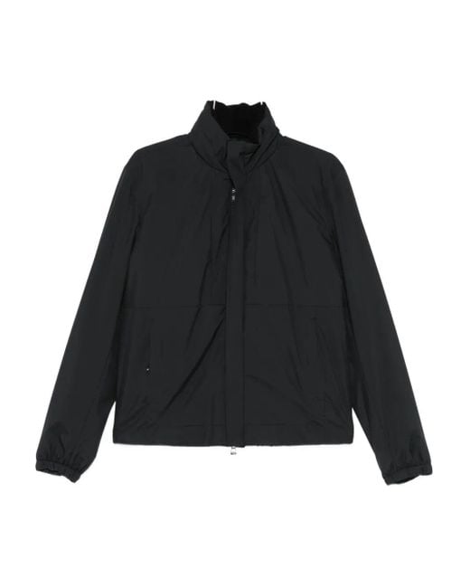Paul & Shark Black Typhoon Pertex Zip Jacket for men