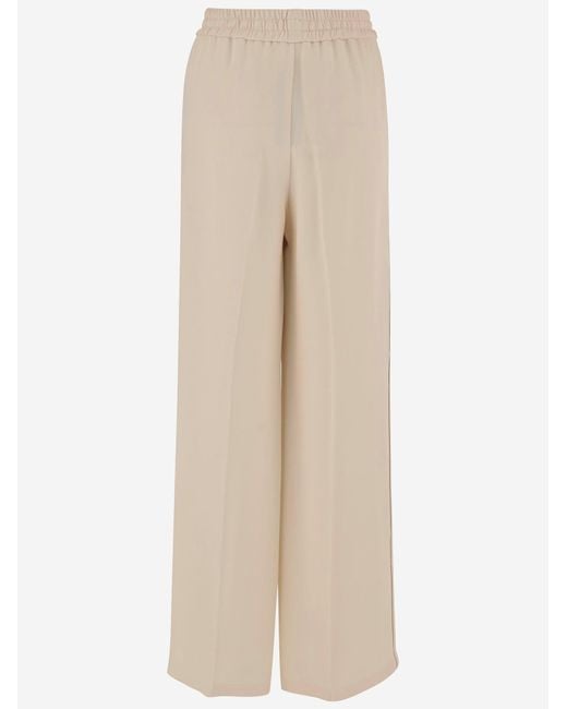 Valentino Natural Silk Pants Trousers