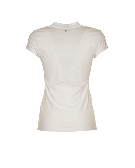 Dondup White V-Neck Slim Fit T-Shirt