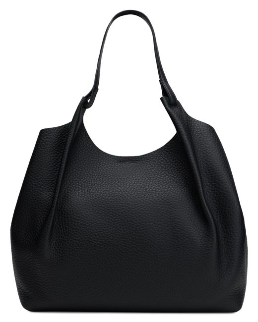 Gianni Chiarini Black Tote Bag Dua Calfskin