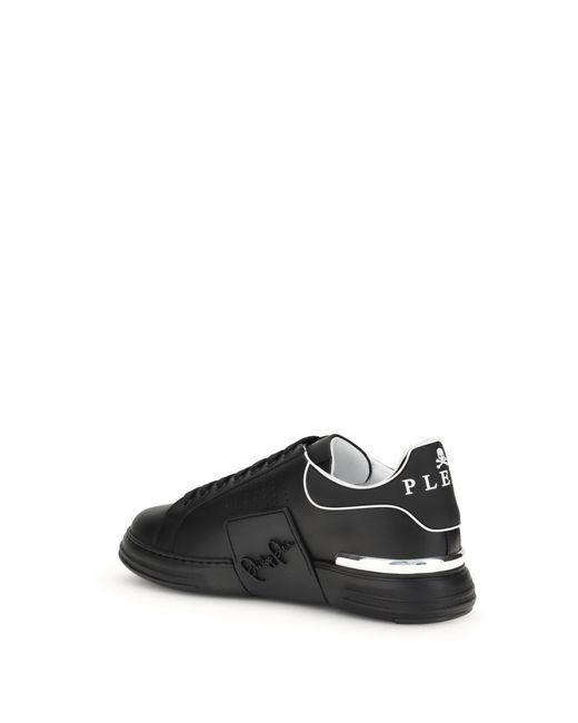 Philipp Plein Black Low Top Hexagon Sneakers for men