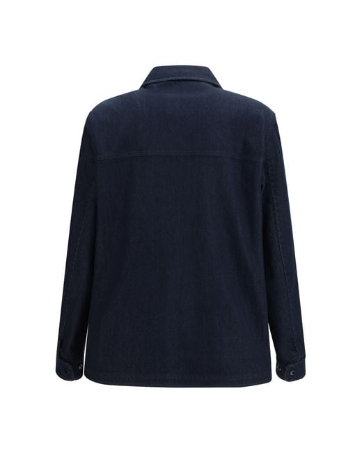 Moncler Blue Haderu Denim Shirt Jacket Cotton; Polyester; Elastane for men