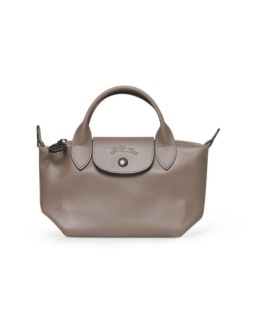 Longchamp Gray Le Pliage Xs Top Handle Bag