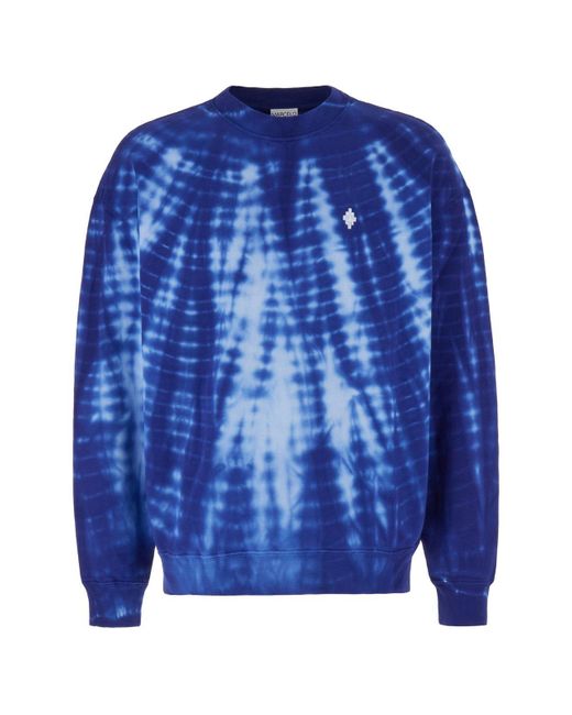Marcelo Burlon Blue Crewneck Long-sleeved Sweatshirt for men