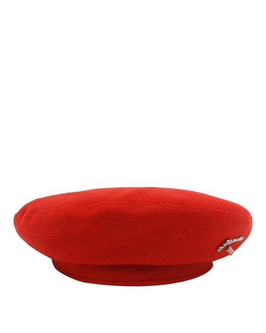 Barbour Women's Red Wool Logo Basque