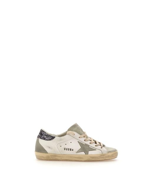 Golden Goose Deluxe Brand White "super Star Classic" Leather Sneakers
